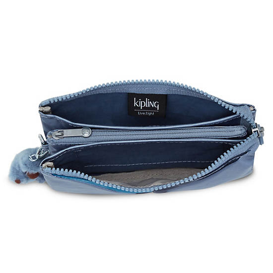 Bolsas Kipling Creativity Large Classic Pouch Azules Grises | MX 2075EB